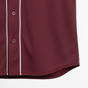 Camiseta de Béisbol al Por Mayor, Corte Regular, con Botones Frontales, Precio Económico, Diseño Sólido, Secado Rápido, 100% Poliéster, Servicio OEM - Product Image 5