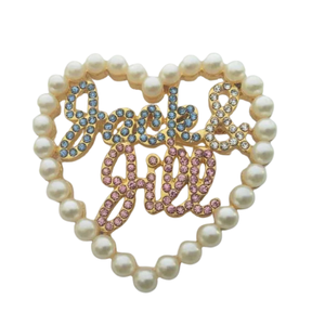 Broche de Corazón con Perla en Tono Dorado, Elegante Adorno de Perla para Traje, Vestido, Sombrero, Bufanda, Bolso, Accesorio de Moda, Regalo - Product Image 1