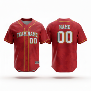 Camiseta de Béisbol Personalizada Premium, Transpirable, de Secado Rápido, 100% Poliéster, Sublimada, con Cuello en V, Unisex, Nombre del Equipo - Product Image 6