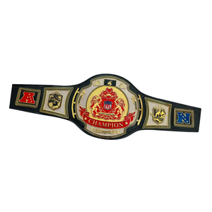Ceinture de championnat de la ligue de football fantastique FFL - Ceinture de sport noire personnalisable avec détails dorés - Trophée de collection haut de gamme - Product Image 6