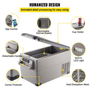 Frigorifero Portatile a Doppia Zona da 37 Quarti (35 Litri) 12/24V per Auto, Spina EU, Controllo App 12 Volt per Camper, 468F - Product Image 5