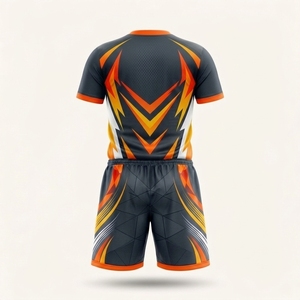 ชุดฟุตบอลน้ำหนักเบา ชุดกีฬาฟุตบอล เสื้อเจอร์ซีย์ กางเกงขาสั้น สวมใส่สบาย เหมาะสำหรับการฝึกซ้อมและการแข่งขันของทีม - Product Image 6