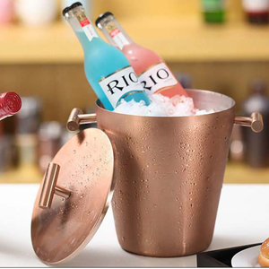 Cubetas de Hielo de Acero Inoxidable Aisladas de Lujo - Ideales para Enfriar Vino y Champaña en Bares y Fiestas - Product Image 1