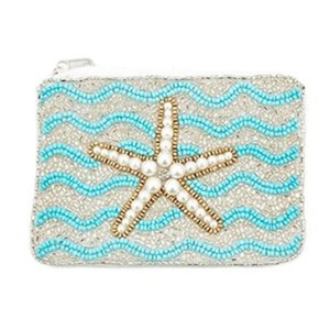 Élégante Pochette à Monnaie Brodée de Perles, Portefeuille Zippé Tendance, Pochette Perlée Unique au Design Artistique - Product Image 2