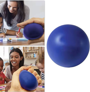 Ballon d'exercice portable en EPP 50 mm pour la relaxation musculaire et le soulagement du stress, idéal pour l'entraînement physique, couleurs bleu et vert - Product Image 5
