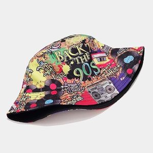 New arrival Europe America Nostalgic Classic 80 90 Team Bucket <b>Hat</b> Bulk Men Fashion Graffiti Double Sided Wear Women Bucket <b>Hats</b> - Product Image 3