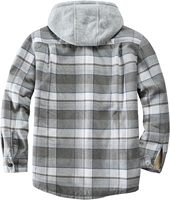 Vente en gros de chemises en toile à carreaux unisexes, vestes softshell doublées de polaire, vestes à rayures boutonnées en sherpa, vestes à capuche à col montant, streetwear