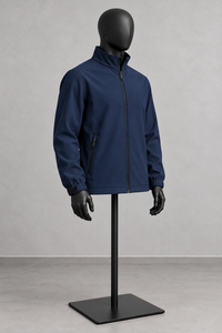 Chaqueta Softshell para Hombre, Cuello Alto, Cierre Completo, Cortavientos, Informal, para Invierno - Product Image 2