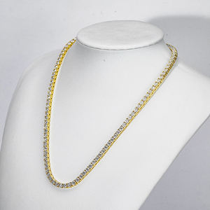 Collar de Tenis de Lujo con Moissanita de Corte Redondo y Piedras VVS de Alto Brillo para Aniversario de Bodas y Uso Diario - Product Image 1
