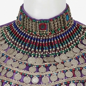 Purple Silk Lehenga Choli Gold Embroidery <b>Mirror</b> Work Wedding Indian Traditional Wear Women Floor Length Afghan Kuchi Dress - Product Image 5