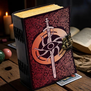 Diario Gótico de Cuero con Diseño de Espada, 400 Páginas Impresas, Hecho a Mano, Grimoire Oculto, Libro de Hechizos de Fantasía Oscura, Vintage, Año Nuevo, Pascua - Product Image 4