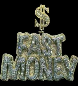 จี้เพชรโมอิสซาไนต์แบบสั่งทำพิเศษ เงินแท้ 925 สไตล์ฮิปฮอป จี้สองสีพร้อมตัวอักษรสั่งทำพิเศษ ผ่านการทดสอบเพชร - Product Image 1