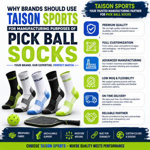 140 GSM Premium Polyester Cotton Pickleball <b>Socks</b> Blue White Ribbed Cuff Breathable Knit Cushioned Sole Custom Jacquard Logo - Product Image 5