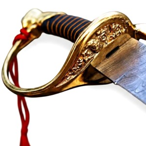 Cuchillo de acero de Damasco hecho a mano de 24 pulgadas, estilo espada real, para camping, de moda, superventas, OEM, barato y de bajo precio. - Product Image 3