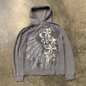 เสื้อฮู้ดดี้โอเวอร์ไซส์ปักลายสไตล์ฮาราจูกุสำหรับผู้ชาย ยี่ห้อ Affliction รุ่นปี 2000s สำหรับฤดูหนาว - Product Image 4