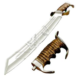 Couteau Bowie D2 en acier fait à la main-Couteau de chasse professionnel avec gaine en cuir, poignée ergonomique, cadeau idéal pour l'extérieur - Product Image 1