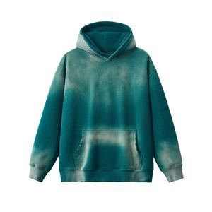 Sweat-shirt à capuche surdimensionné personnalisé 100% coton, style vintage délavé à l'acide, épaules tombantes, effet soleil éclairé, avec logo personnalisé - Product Image 3