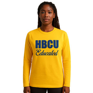 Camiseta de Manga Larga de Algodón con Bordado de Chenilla de la Hermandad Griega Gold Sigma Gamma Rho, para Estudiantes Universitarios de HBCU, Diseño Divine Nine SGRho - Product Image 1