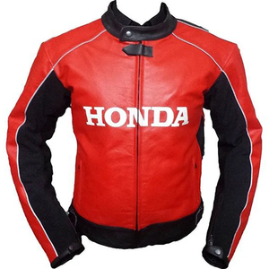 Veste de moto en cuir de vache véritable Zonda pour homme, équipement de protection avec armure CE niveau 2 et bosse dorsale - Product Image 1