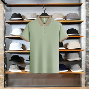 Polo à manches courtes et revers contrasté de couleur pour hommes Nouveau style Chemises polo respirantes pour hommes avec logo personnalisé MS-PS-034 - Product Image 2