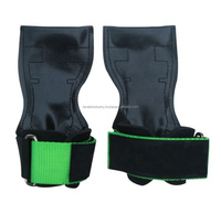 Poignées de musculation en cuir antidérapantes de haute qualité, durables, couleur personnalisée, pour entraînement fitness, haltérophilie, avec logo personnalisé