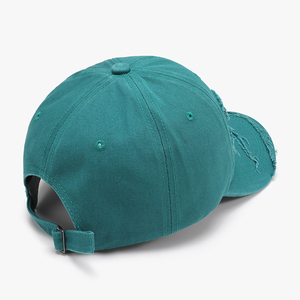 Casquette Snapback en Coton Déchirée à 6 Panneaux, Réglable, Unisexe, Style Urbain, Couleur Unie, Chapeau Décontracté pour Printemps-Été - Product Image 2