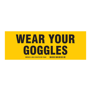 Brady Wear Your Goggles Panneau de signalisation de sécurité réfléchissant en polycarbonate pour les zones de travail intérieures et extérieures - Product Image 2