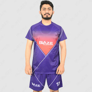 Ensemble de maillots de football de club personnalisés Nouveau design Uniforme de football à sublimation Uniforme d'équipe adulte respirant vert bleu foncé - Product Image 2