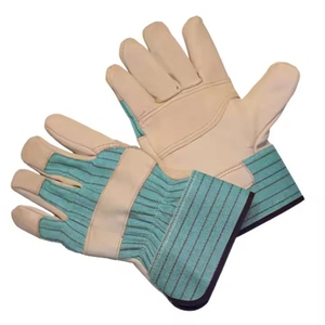 Gants de sécurité confortables en cuir pleine fleur robuste, type Rigger canadien, pour le jardinage, renforcés, protection douce pour les mains, pour le travail - Product Image 2