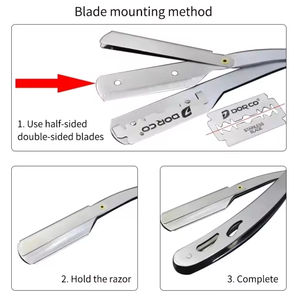 Premium Quality Straight Edge Barber Razor Stainless Steel Blade Wooden Handle Manual Razors Beard Shaver for <b>Men</b> Customized - Product Image 5