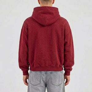 Sweat-shirts à strass les plus vendus en gros – Tenue décontractée avec logo personnalisé imprimé – Sweat-shirts à strass pour hommes - Product Image 2
