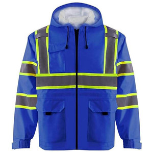 Perfectionists <b>High</b> <b>Visibility</b> Breathable Zippered Reflective <b>Softshell</b> Men's Work <b>Jacket</b> CE Certified Anti-Bacterial Needle - Product Image 1