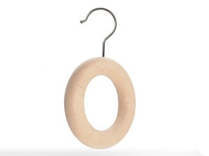 Cintre à cravate en bois à un niveau avec plusieurs crochets Organisateur de placard pour accessoires Utilisation de garde-robe - Product Image 3