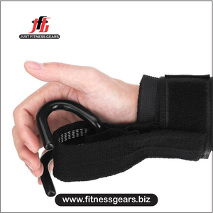 ตะขอเกี่ยวยกน้ำหนัก JUST FITNESS คุณภาพสูง ทนทาน กันลื่น ระบายอากาศได้ดี พกพาสะดวก (วัสดุทำจากนีโอพรีน) สีสันปรับแต่งได้ - Product Image 3