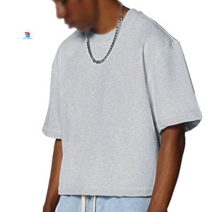 Camiseta Corta de Algodón con Logo Personalizado para Mujer, Estilo Urbano, Oversize, de Manga Corta - Product Image 1