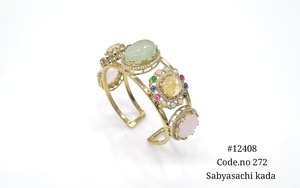 Pulsera de Diseño 12408 con Piedras Multicolor, Circonia Cúbica y Baño Mehandi para Joyería, Bodas y Fiestas - Product Image 4