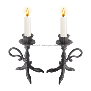 Bougeoir de table en métal de style unique et très vendu Bougeoir décoratif Lot de 2 disponibles en différents modèles et tailles - Product Image 1