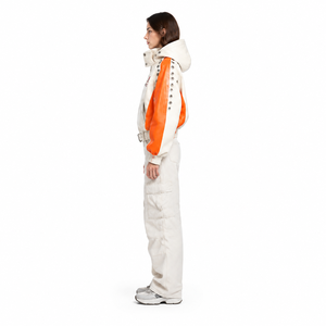 Chaqueta Deportiva Hasbloom para Mujer, con Paneles Naranjas, Resistente al Viento, Cuello Alto, Cierre de Cremallera, Estilo Utilitario de Invierno, Nailon/Algodón - Product Image 3