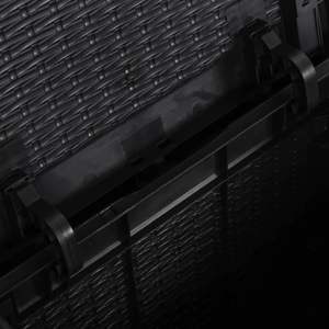 Petite boîte de rangement noire 100% polypropylène avec aspect rotin, style unique pour l'organisation - Product Image 6