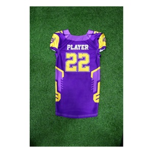 Camiseta de Fútbol Americano Morada y Dorada, Uniforme Deportivo Personalizado para Equipos Atléticos - Product Image 4