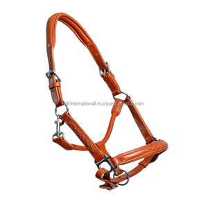 Premium Quality Fancy <b>Stitching</b> and Padding Tan Brown Leather Horse Halter for Horse Riding From Indian Supplier - Product Image 2