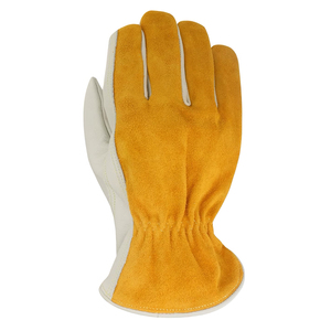 Comfortable Leather Working <b>Gloves</b> With Elastic Cuff Men's XL Insulated Leather Cotton Lining Work <b>Gloves</b> For Adult - Product Image 3