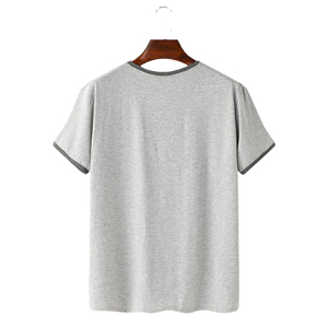 T-shirt basique pour homme 100 % coton, col rond, coupe ajustée, manches courtes, épaules tombantes, en tissu tricoté, imprimé personnalisé, écologique - Product Image 4