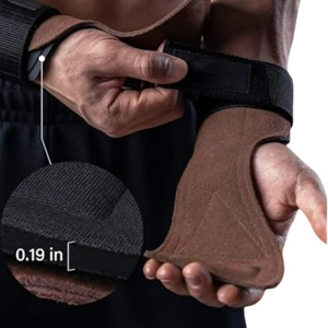 Adjustable Cowhide Wrist Support With Palm Guard <b>For</b> Weight <b>Lifting</b> Unisex Hook And Loop Closure - Product Image 5