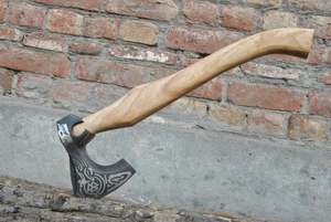 Hacha Vikinga, Hacha Vikinga de Acero al Carbono, Hacha Vikinga Personalizada Forjada a Mano para Decoración de Pared, Hacha Vikinga Hecha a Medida para Regalo - Product Image 2