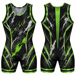 Custom Sublimated Wrestling <b>Singlets</b> Men Lightweight Athletic Wrestling Uniforms Team Competition Sportswear - Product Image 5