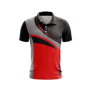 Men's Black <b>Orange</b> Geometric Print Short Sleeve Quick Dry <b>Polo</b> Shirt Sporty Style Knitted Polyester - Product Image 5