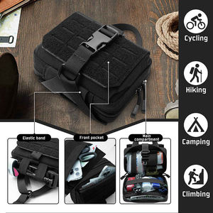 Bolsa Médica Táctica Impermeable Negra para Primeros Auxilios, Bolsa Compacta para Equipo de Emergencia con Correas MOLLE y Hebilla de Liberación Rápida - Product Image 3