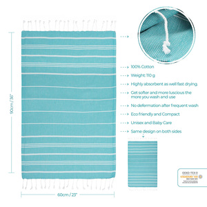 Wholesale <b>Turkish</b> Custom Hand Towel Cotton Customized Logo Eco-Friendly Lightweight <b>Tea</b> Kitchen Towels <b>Set</b> Super Absorbent - Product Image 5