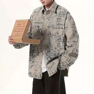 <b>Men</b> Clothing Plain Dyed Denim Jeans <b>Jacket</b> Wholesale New Fashion Long Sleeve <b>Lightweight</b> <b>Men</b> Denim <b>Jacket</b> - Product Image 5